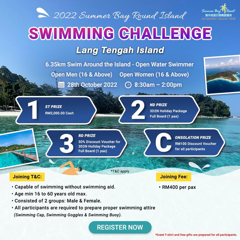 2022 Summer Bay Round Island Swimming Challenge, Lang Tengah Island